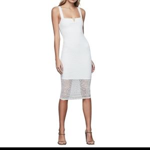 Good American Sleeveless Sheer Smocked Midi Dress Sz 0